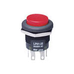 ＮＫＫスイッチズ　低背形押ボタンスイッチ　ＬＰ　ボタン赤　２極ＯＮ－（ＯＮ）＿