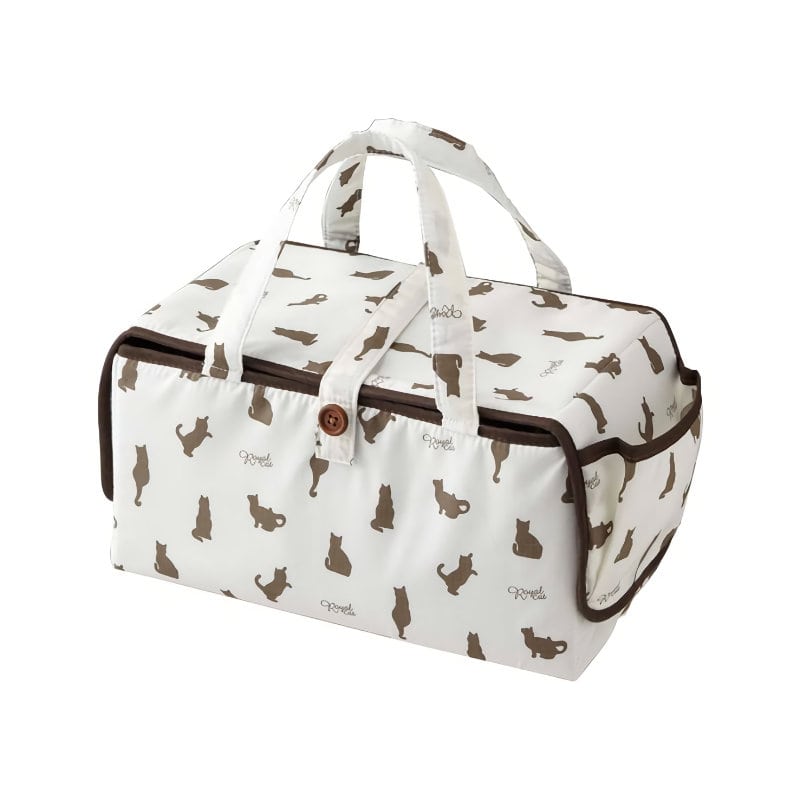 アイロン収納マット　ネコ　ホワイト