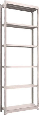 ＴＲＵＳＣＯ　Ｍ１．５型軽中量棚　８６０Ｘ２９５Ｘ２４００　６段　単体　ネオグレー＿