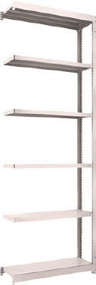 ＴＲＵＳＣＯ　Ｍ１．５型軽中量棚　８６０Ｘ２９５Ｘ２４００　６段　連結　ネオグレー＿