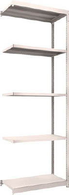ＴＲＵＳＣＯ　Ｍ１．５型軽中量棚　８６０Ｘ４４５Ｘ２４００　５段　連結　ネオグレー＿