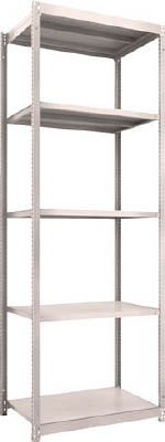 ＴＲＵＳＣＯ　Ｍ１．５型軽中量棚　８６０Ｘ５９５Ｘ２４００　５段　単体　ネオグレー＿