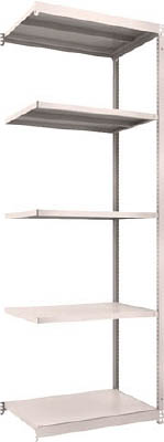 ＴＲＵＳＣＯ　Ｍ１．５型軽中量棚　８６０Ｘ５９５Ｘ２４００　５段　連結　ネオグレー＿