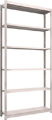 ＴＲＵＳＣＯ　Ｍ１．５型軽中量棚　１１６０Ｘ２９５Ｘ２４００　６段単体　ネオグレー＿
