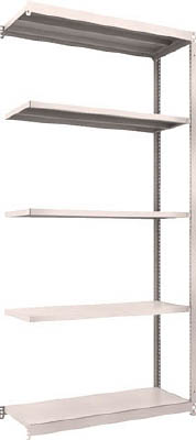 ＴＲＵＳＣＯ　Ｍ１．５型軽中量棚　１１６０Ｘ４４５Ｘ２４００　５段連結　ネオグレー＿