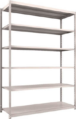 ＴＲＵＳＣＯ　Ｍ１．５型軽中量棚　１７６０Ｘ５９５Ｘ２４００　６段単体　ネオグレー＿