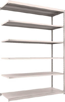 ＴＲＵＳＣＯ　Ｍ１．５型軽中量棚　１７６０Ｘ５９５Ｘ２４００　６段連結　ネオグレー＿