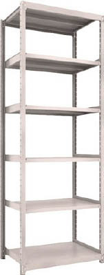 ＴＲＵＳＣＯ　Ｍ２型軽中量棚　８６０Ｘ６００ＸＨ２４００　６段　単体　ネオグレー＿