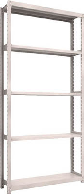 ＴＲＵＳＣＯ　Ｍ２型軽中量棚　１１６０Ｘ３００ＸＨ２４００　５段　単体　ネオグレー＿