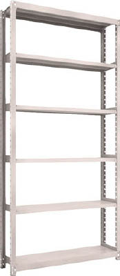 ＴＲＵＳＣＯ　Ｍ２型軽中量棚　１１６０Ｘ３００ＸＨ２４００　６段　単体　ネオグレー＿