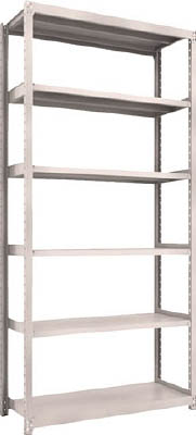 ＴＲＵＳＣＯ　Ｍ２型軽中量棚　１１６０Ｘ４５０ＸＨ２４００　６段　単体　ネオグレー＿