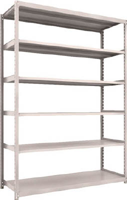 ＴＲＵＳＣＯ　Ｍ２型軽中量棚　１７６０Ｘ６００ＸＨ２４００　６段　単体　ネオグレー＿
