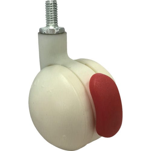 ＳＡＭＳＯＮＧ　デザイン双輪キャスター「Ｂｏｌａ」白　ネジ　自在ストッパー付　５＿