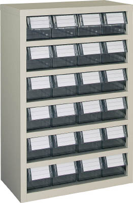 ＴＲＵＳＣＯ　横型バンラックケースＭ型　５９２Ｘ３０７ＸＨ８９０　４列６段＿