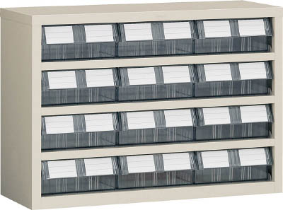 ＴＲＵＳＣＯ　横型バンラックケースＭ型　８５４Ｘ３０７ＸＨ６０９　３列４段＿