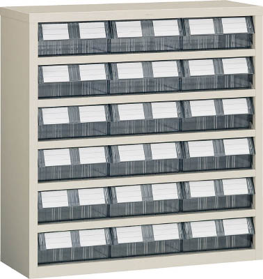 ＴＲＵＳＣＯ　横型バンラックケースＭ型　８５４Ｘ３０７ＸＨ８９０　３列６段＿