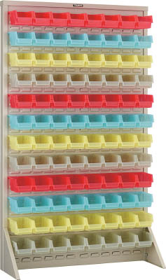 ＴＲＵＳＣＯ　パネルコンテナラック　クリアカラー小Ｘ９６　ＮＧ色＿