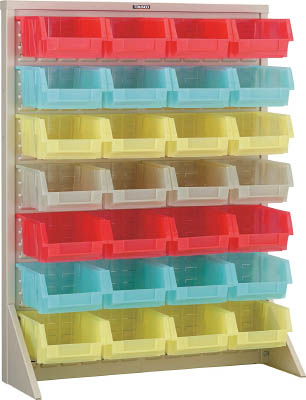 ＴＲＵＳＣＯ　パネルコンテナラック　クリアカラー大Ｘ２８　ＮＧ色＿