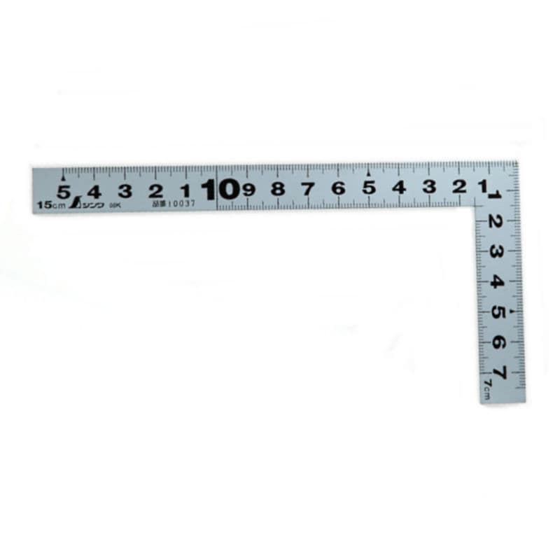 シンワ測定　曲尺平ぴた　シルバー　１５ｃｍ／５寸併用目盛