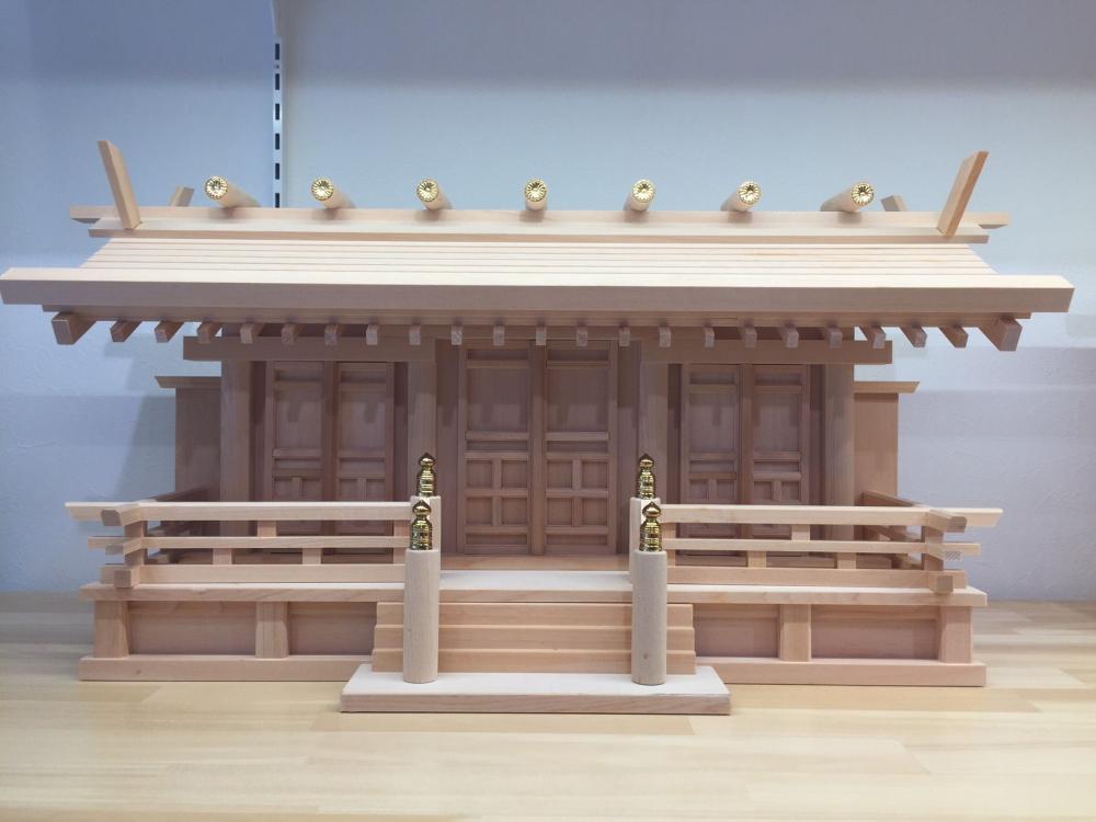 木曽桧　低床通し屋根三社　月読　唐戸