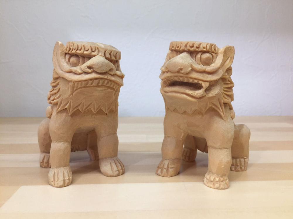狛犬　極上彫り