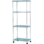 ＩＲＩＳ　スチールラック　メタルミニ（キャスター付）５５０×３５０×１４９０＿