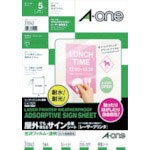 ３Ｍ　エーワン　屋外用サイン吸着シート（レーザープリンタ）光沢フィルム・透明５枚＿