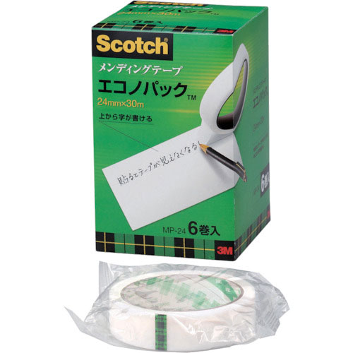 ３Ｍ　メンディングテープエコノパック　２４ｍｍＸ３０ｍ　６巻入　巻芯径７６ｍｍ＿