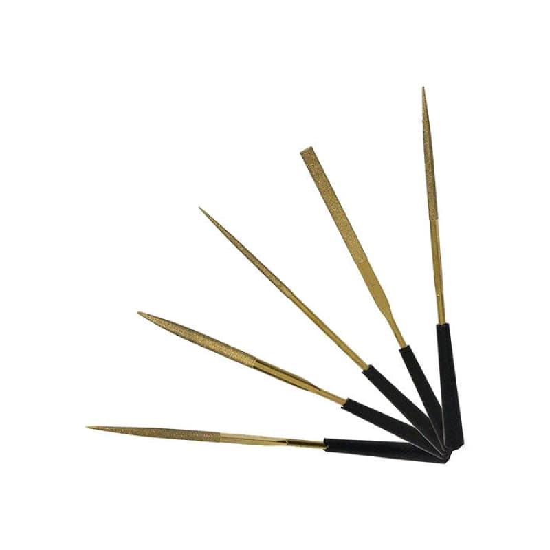 Ｅ－Ｖａｌｕｅ　精密チタンＤヤスリ　５本組　ケース