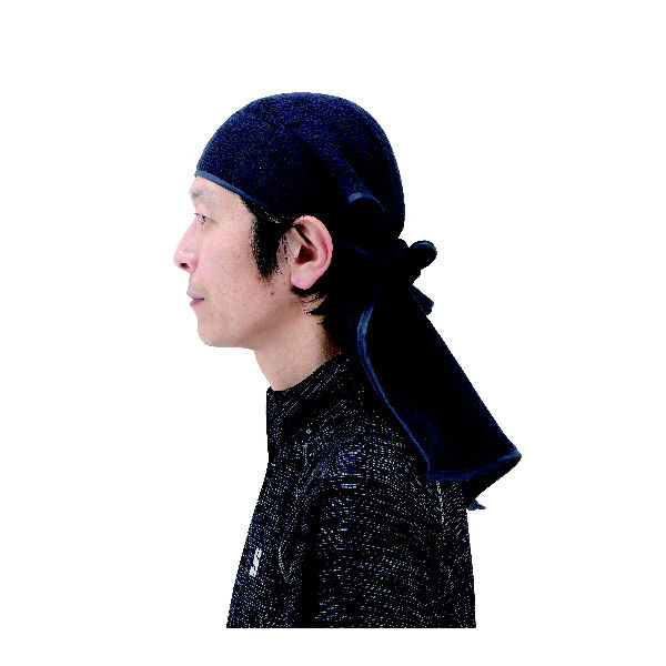 頭に巻けるヘッドタオル　ネイビー