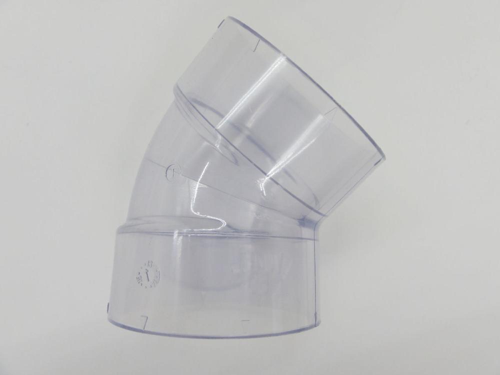 ＶＵ透明継手４５度エルボＶＵ４５Ｌ－透明５０