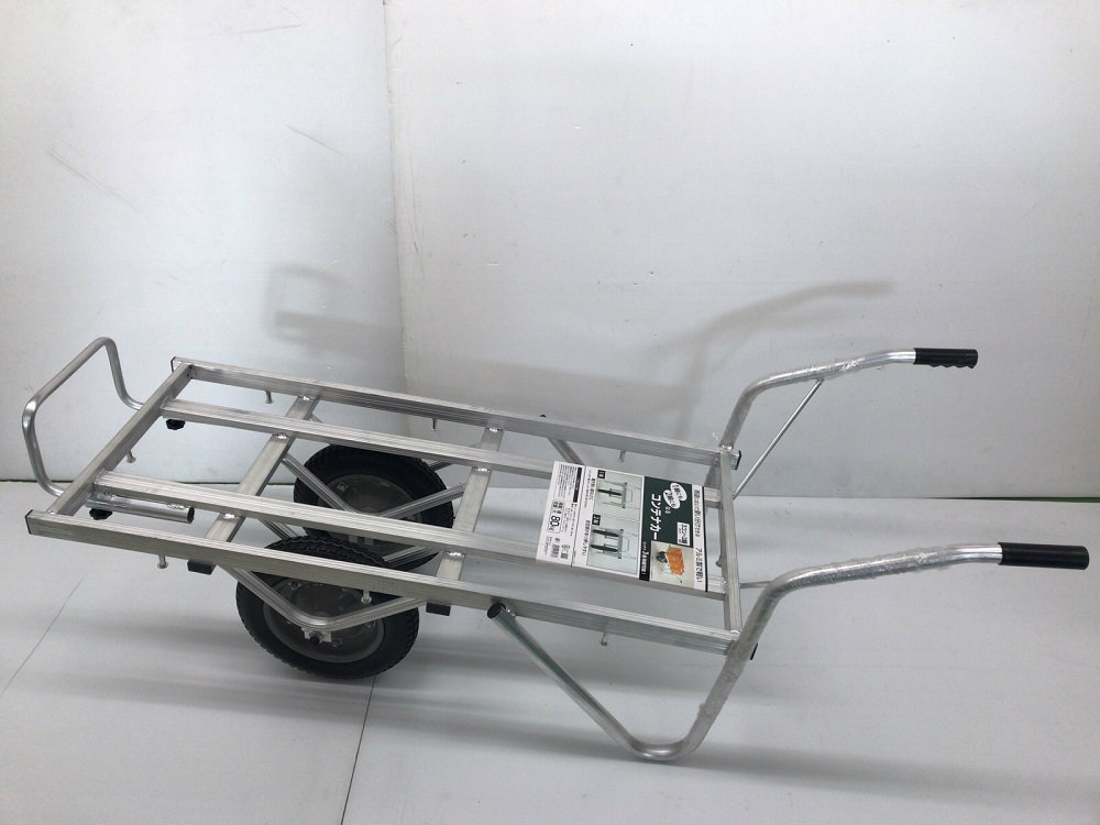 １輪にも２輪にもなる伸縮式コンテナカー　３コン２輪