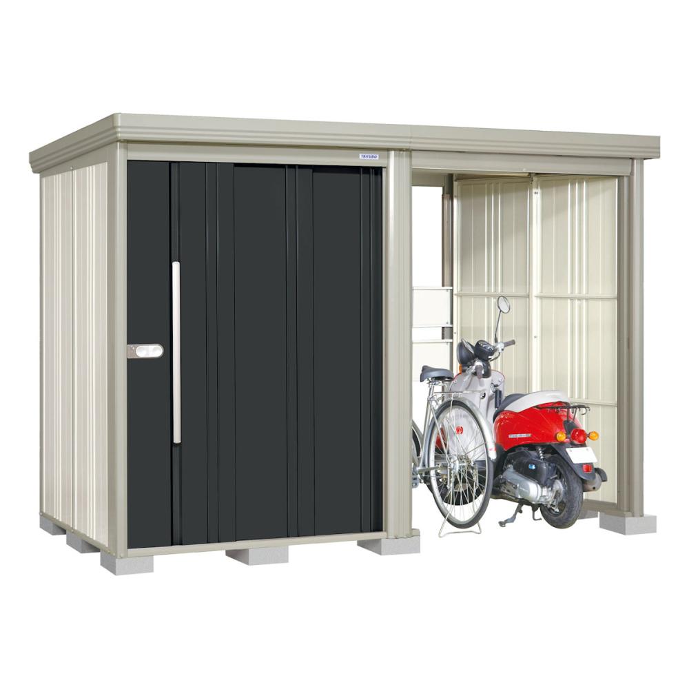 タクボ物置　Ｍｒ．ストックマン　プラスアルファ　間口３０２×奥行１５９ｃｍ　駐輪部間口１５０ｃｍ　一般型・結露減少屋根　ディープブルー　ＴＰ－Ｚ３０１５Ｄ