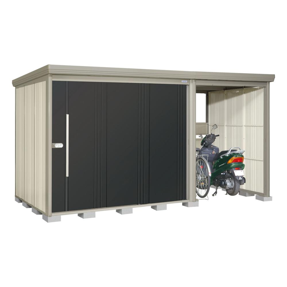 タクボ物置　Ｍｒ．ストックマン　プラスアルファ　間口４０５×奥行２２９ｃｍ　駐輪部間口１５０ｃｍ　多雪型・結露減少屋根　ディープブルー　ＴＰ－ＳＺ４０２２Ｄ