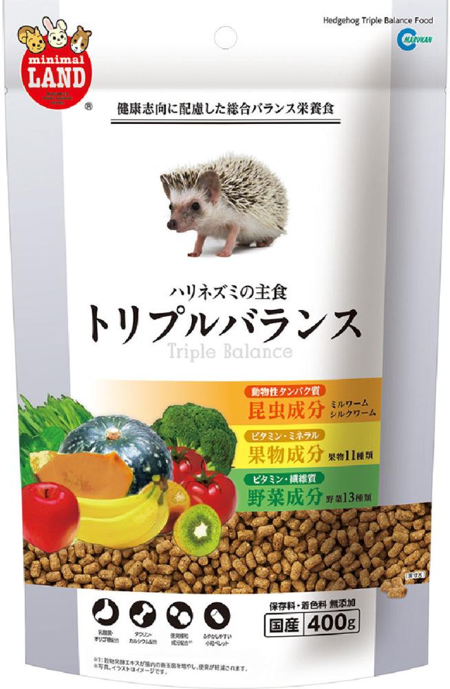 マルカン　ハリネズミの主食トリプルバランス　４００ｇ　ＭＬ－１９６