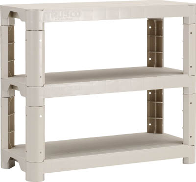 ＴＲＵＳＣＯ　プラ棚軽量型　高さ６９７－３段タイプ　コーナーキャップ４個付＿