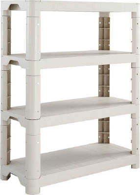 ＴＲＵＳＣＯ　プラ棚軽量型　高さ１００２－４段タイプ　コーナーキャップ４個付＿