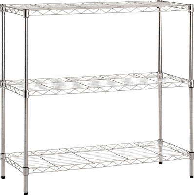 ＴＲＵＳＣＯ　ＳＵＳメッシュ棚　８００Ｘ３５０ＸＨ８３０　３段＿