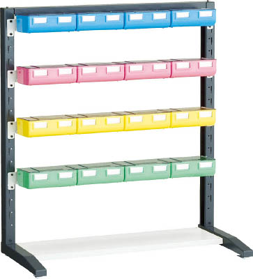 ＴＲＵＳＣＯ　ＵＰＲラック片面　Ｈ１０００　蓋付ビン大青・赤・黄・薄緑各４個付＿