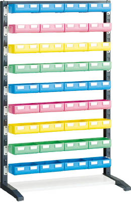 ＴＲＵＳＣＯ　ＵＰＲラック片面　Ｈ１４５０　ビン大青Ｘ１２赤・黄・薄緑各８個付＿