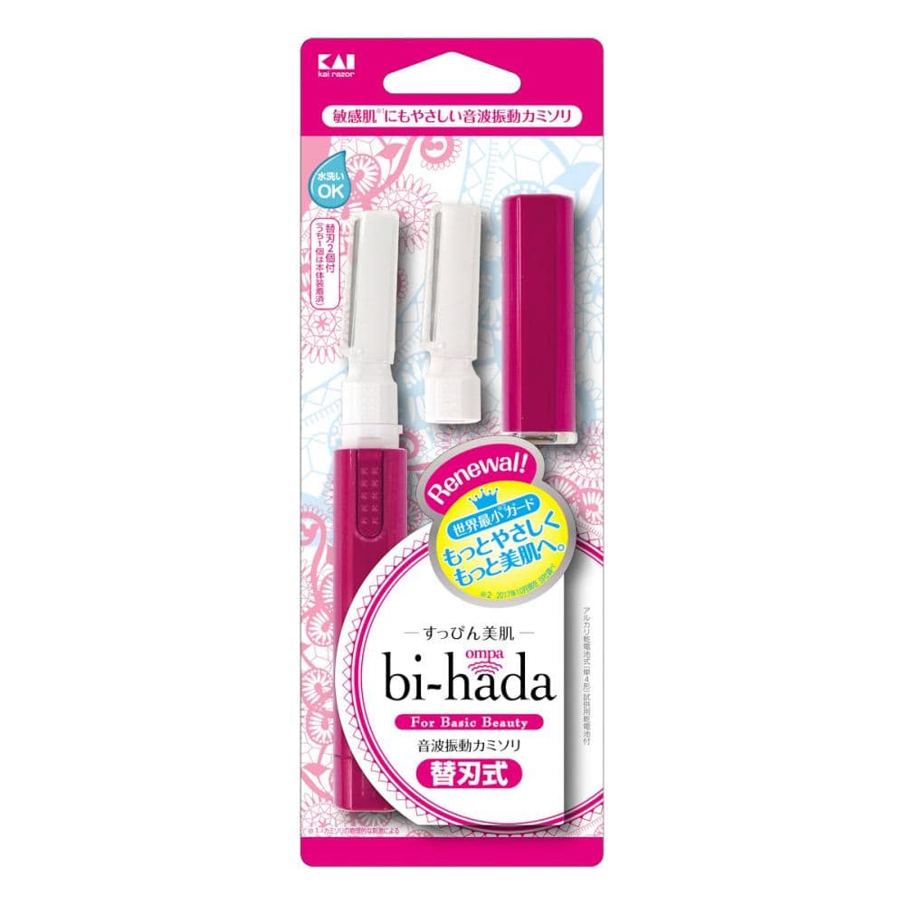 ｂｉ－ｈａｄａ　ｏｍｐａ　音波振動カミソリ　Ｌホルダー　替刃２個付き