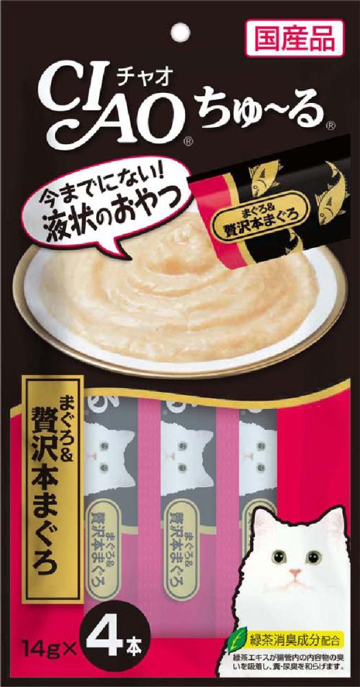 いなば　ＣＩＡＯ（チャオ）ちゅ～る　まぐろ＆本まぐろ　１４ｇ×４本