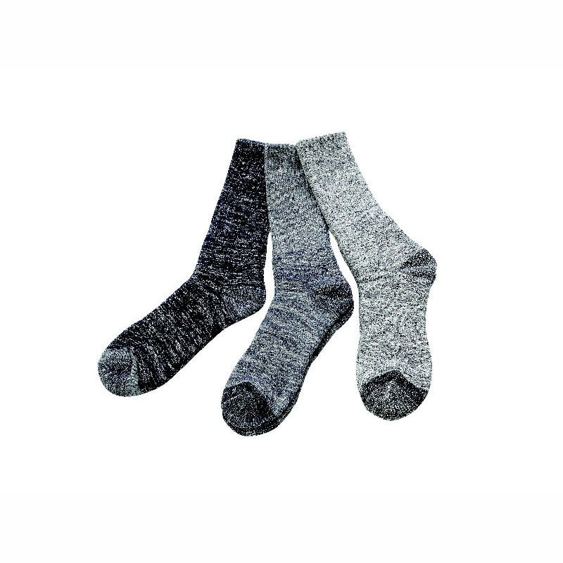 你的品牌名　紳士ずれにくいＷサポートパイルソックス　杢３足組