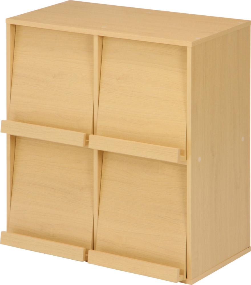 ディスプレイラック　４マス　ナチュラル