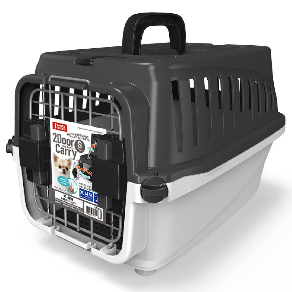 マルカン　２ドアキャリー　Ｓ　ブラック　犬・猫用　ＤＡ－０１２