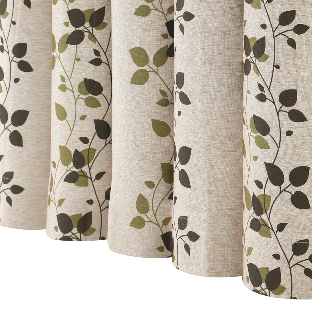 ドレープカーテン　アシュリー　遮光性　グリーン　１００×１７８ｃｍ　２枚組