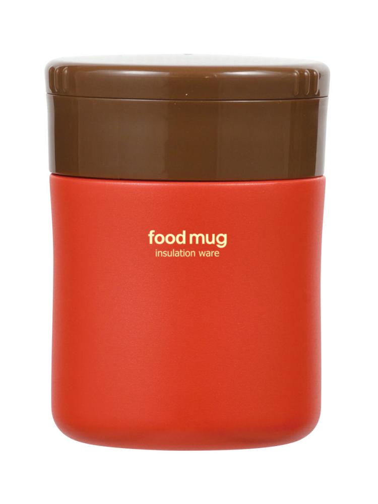 フードマグ　４００ｍＬ　スプーン付　レッド