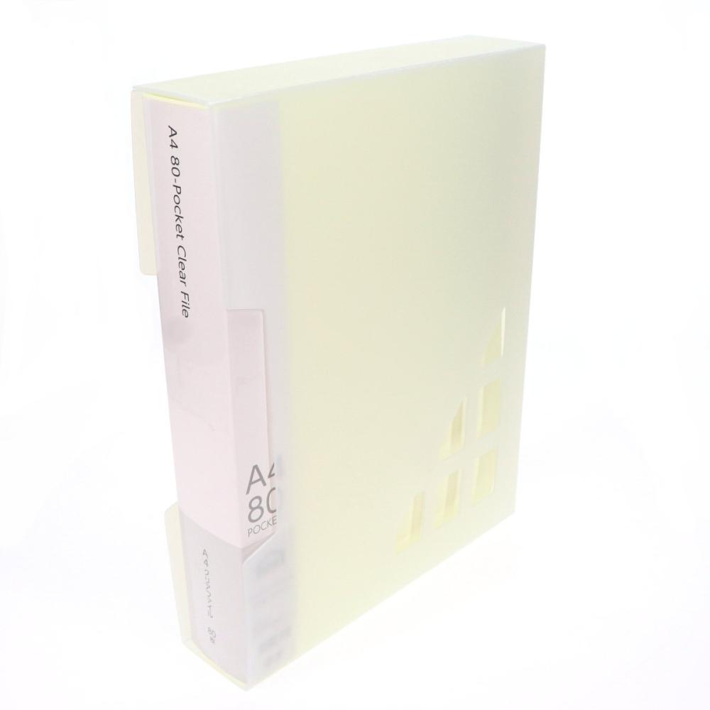 你的品牌名セレクト　クリアファイル　Ａ４サイズ　８０ポケット　ホワイト