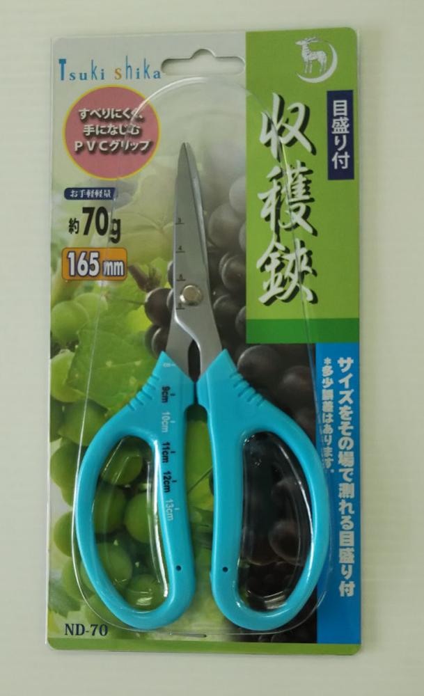 目盛付き　収穫鋏　１６５ｍｍ