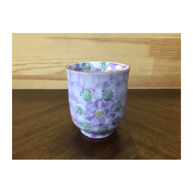 有田焼　鉄仙花湯呑みマロン